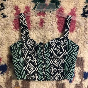 Urban Outfitters Aztec print crop top
